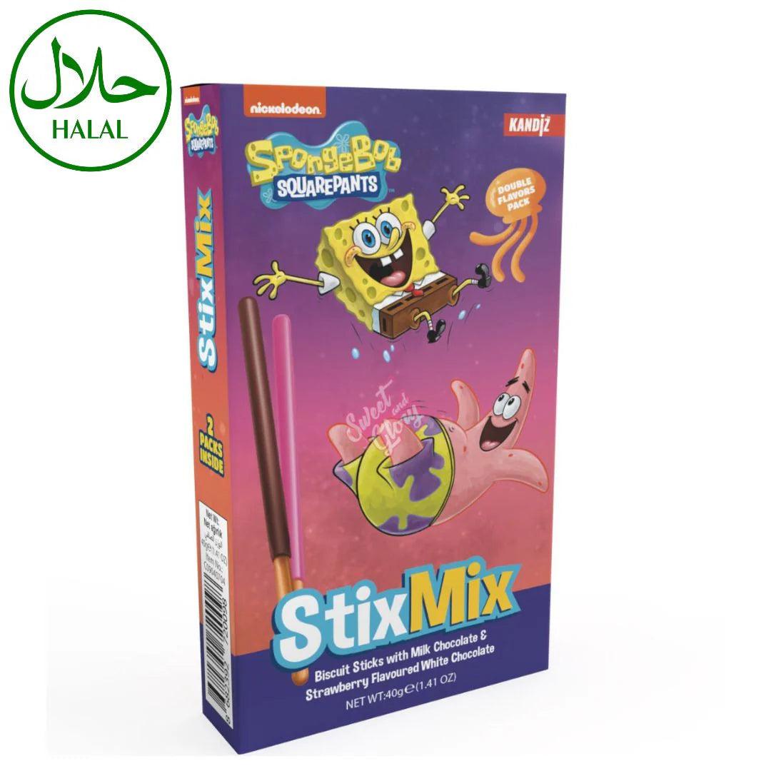 Nickelodeon Stix Mix Aardbei Melk Chocolade - 7eavencandy